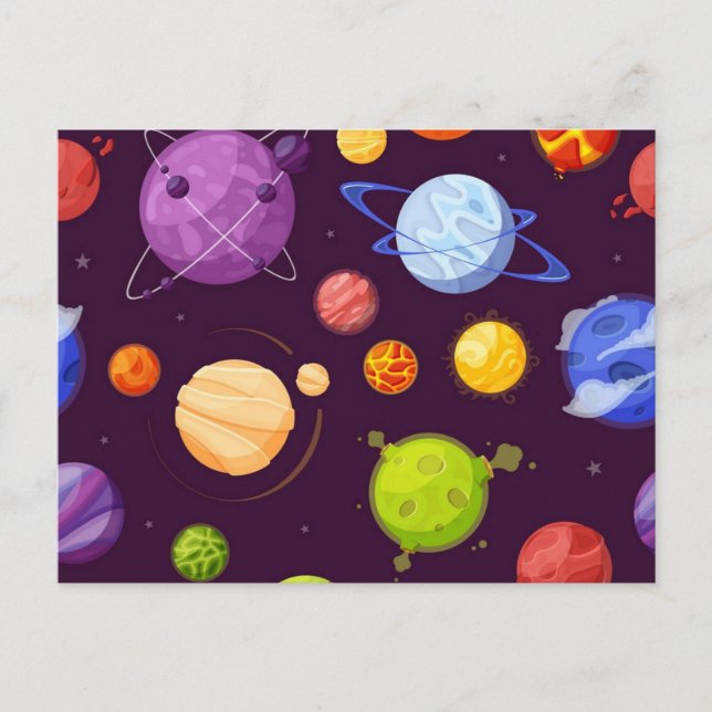 Space pattern postcard (Front)