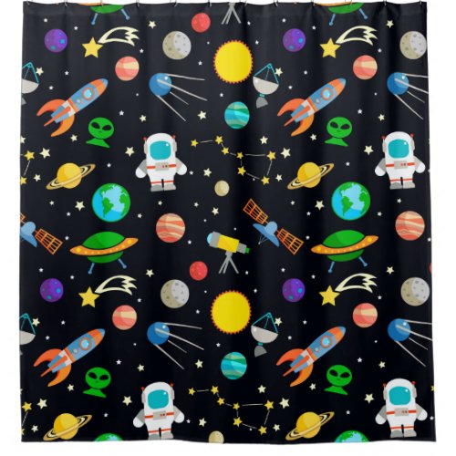 Space Pattern Shower Curtain