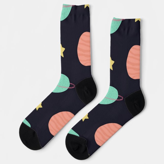 Space pattern socks (Left)