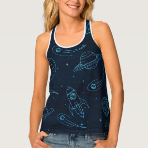Space pattern tank top