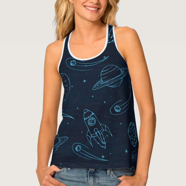 Space pattern tank top (Front)