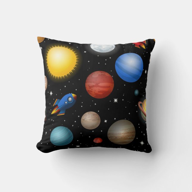 Space pattern throw pillow (Front)