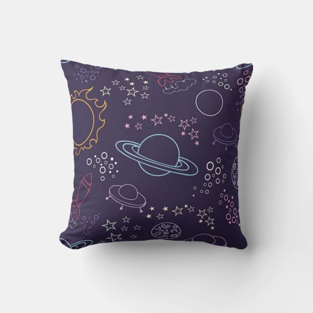 Space pattern throw pillow (Front)