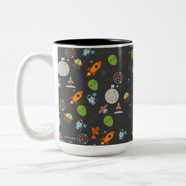 Space Pattern Two-Tone Coffee Mug (Left)