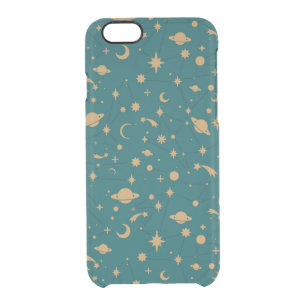 Space pattern clear iPhone 6/6S case