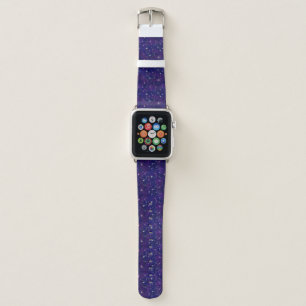 Space pattern with shining stars apple watch band