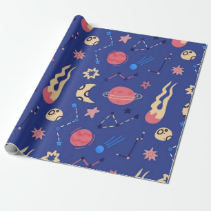 Space pattern wrapping paper