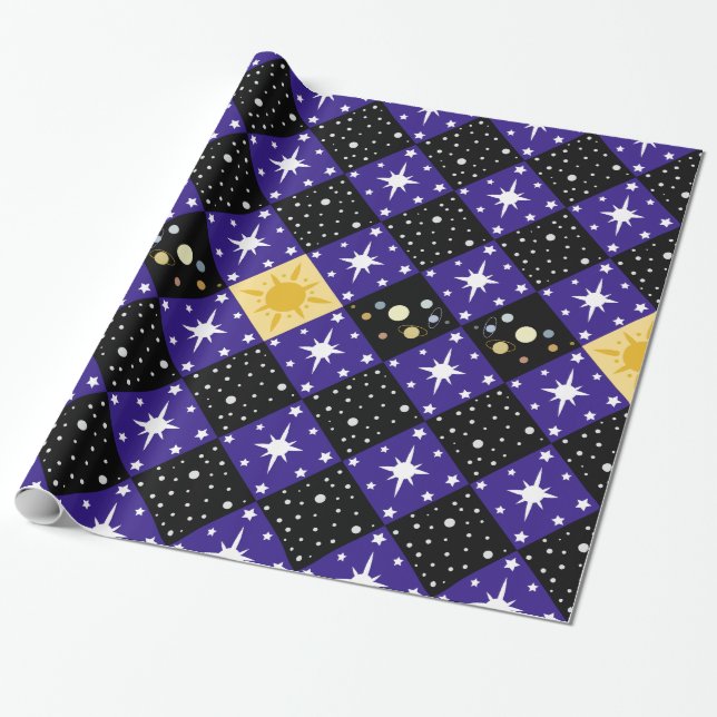 Space Pattern Wrapping Paper (Unrolled)