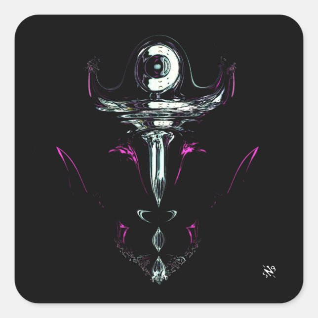 Space pawn v2 square sticker (Front)