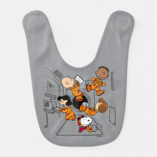 SPACE   Peanuts Gang in Space Baby Bib