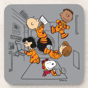 SPACE Peanuts Gang in Space Beverage Coaster