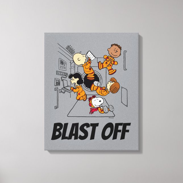 SPACE | Peanuts Gang in Space Canvas Print (Front)