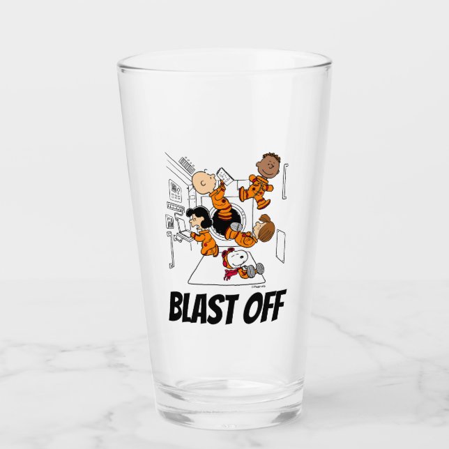 SPACE | Peanuts Gang in Space Glass (Front)