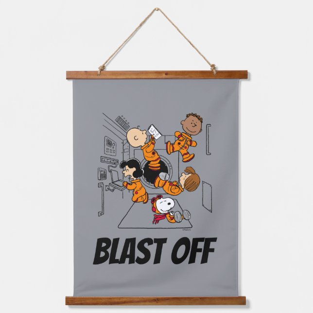SPACE | Peanuts Gang in Space Hanging Tapestry (Front)