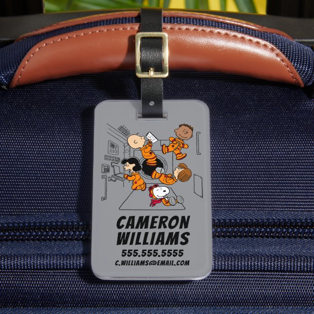 SPACE | Peanuts Gang in Space Luggage Tag (Front Insitu 2)