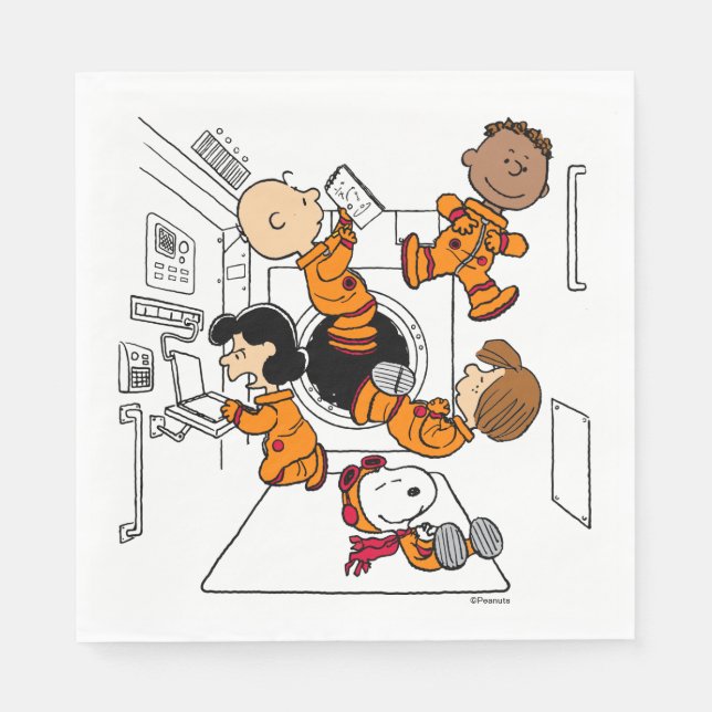 SPACE | Peanuts Gang in Space Napkins (Front)