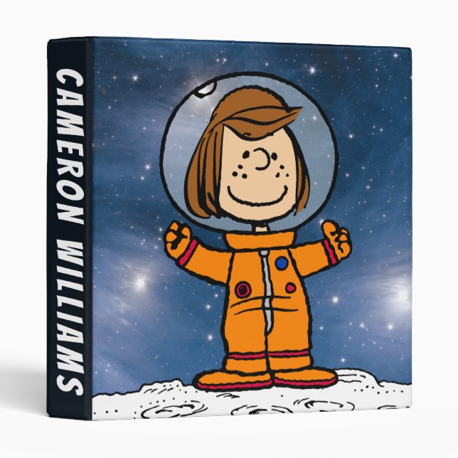 SPACE | Peppermint Patty Astronaut 3 Ring Binder (Front/Spine)