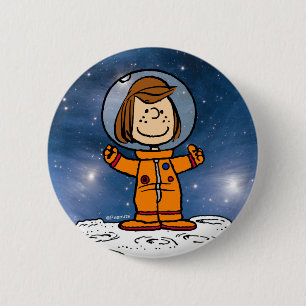 SPACE Peppermint Patty Astronaut Button