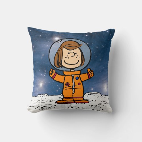 SPACE  Peppermint Patty Astronaut Throw Pillow