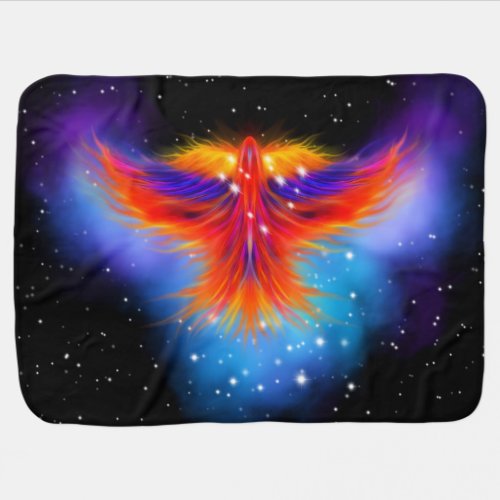 Space Phoenix Nebula Baby Blanket