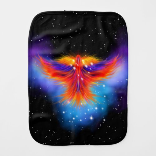 Space Phoenix Nebula Baby Burp Cloth