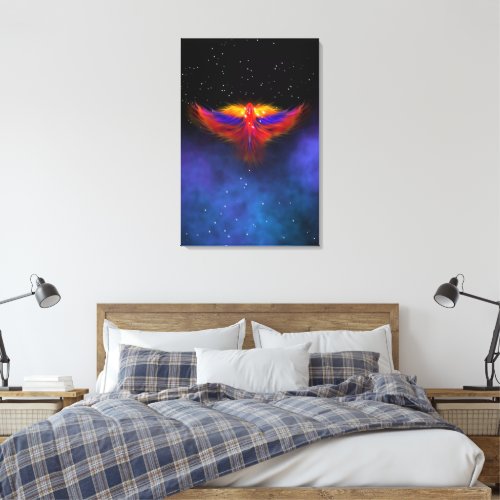 Space Phoenix Nebula Canvas Print