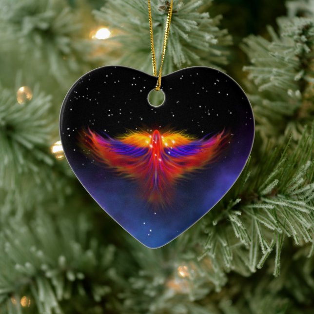 Space Phoenix Nebula Ceramic Ornament (Tree)