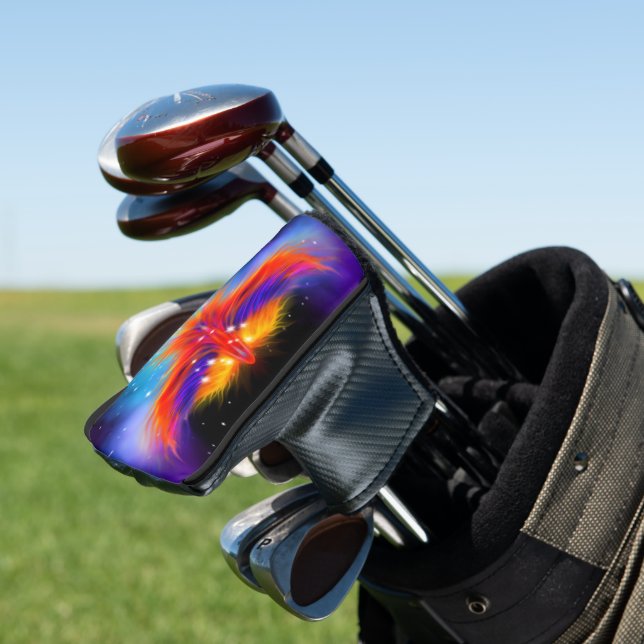 Space Phoenix Nebula Golf Head Cover (In Situ)