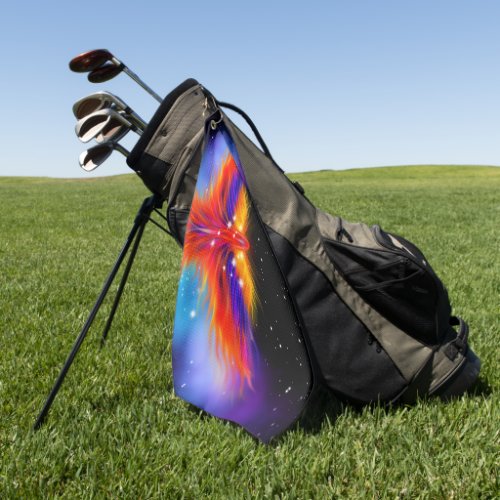 Space Phoenix Nebula Golf Towel