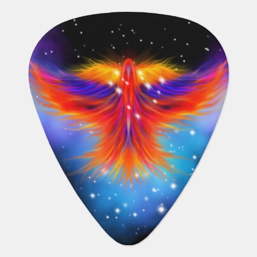 Space Phoenix Nebula Guitar Pick