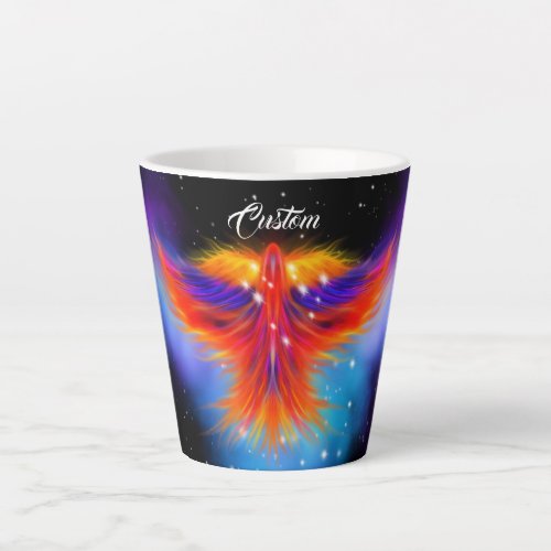 Space Phoenix Nebula Latte Mug