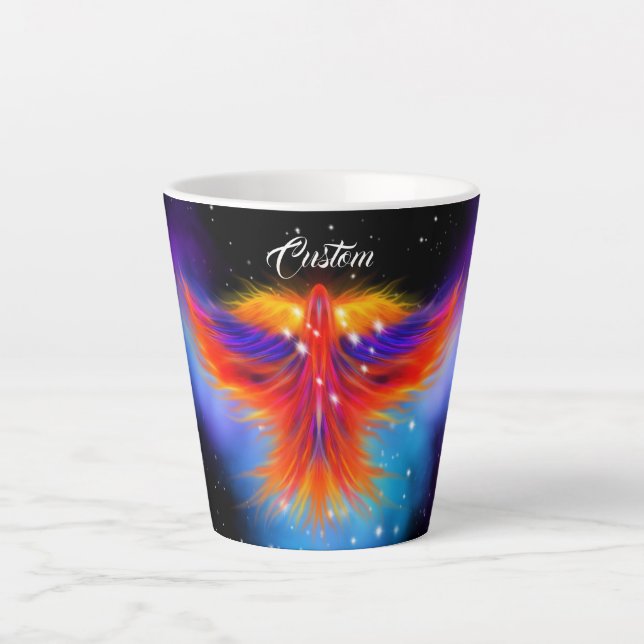 Space Phoenix Nebula Latte Mug (Front)