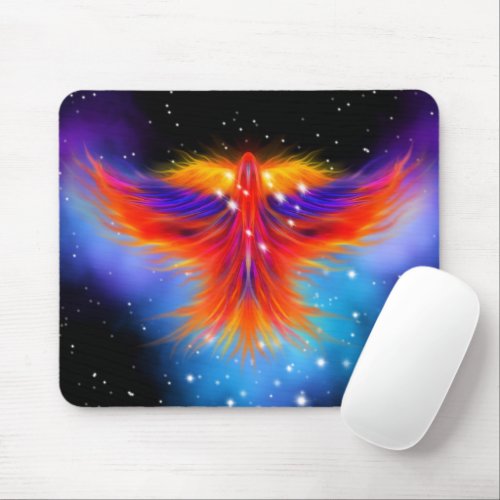 Space Phoenix Nebula Mouse Pad