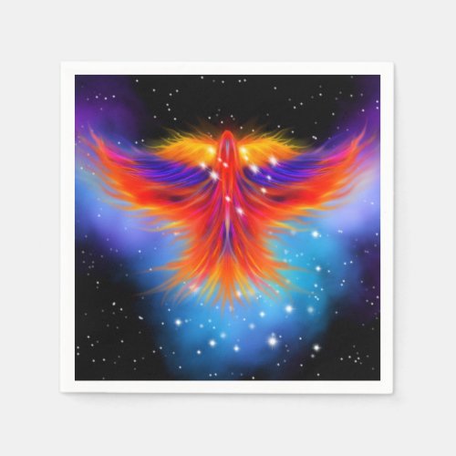 Space Phoenix Nebula Napkins