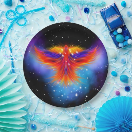 Space Phoenix Nebula Paper Plates