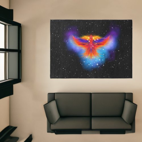 Space Phoenix Nebula Rug