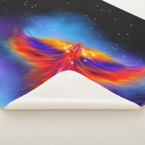 Space Phoenix Nebula Sherpa Blanket