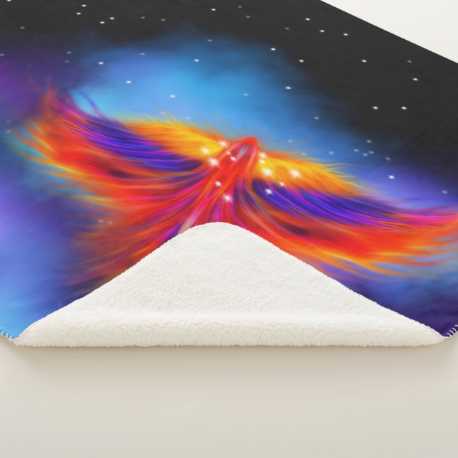 Space Phoenix Nebula Sherpa Blanket (3/4)