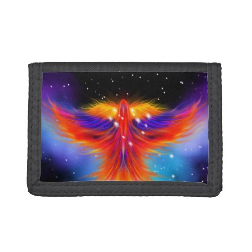 Space Phoenix Nebula Trifold Wallet