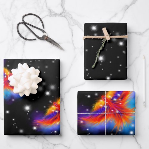 Space Phoenix Nebula Wrapping Paper Sheets