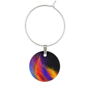 Space Phoenix Wing Wine Charm