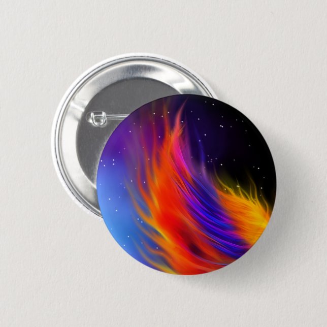 Space Phoenix Wings Button (Front & Back)