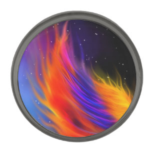 Space Phoenix Wings Gunmetal Finish Lapel Pin