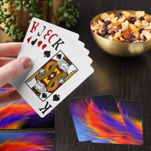 Space Phoenix Wings Playing Cards