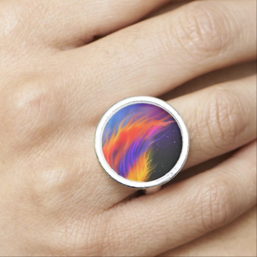 Space Phoenix Wings Ring