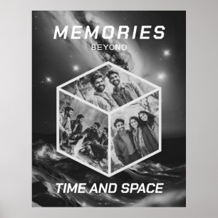 Space Photo Collage in 3D Poster