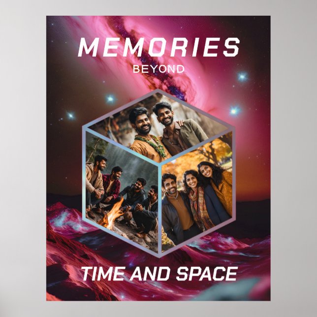 Space Photo Collage in 3D Poster (Front)