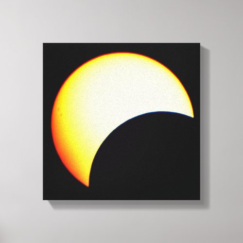 Space Photo  Partial Solar Eclipse Canvas Print