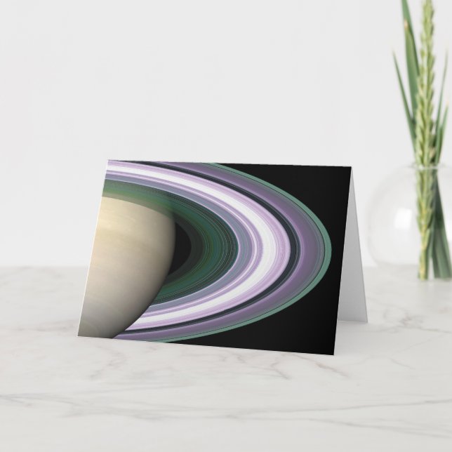 Space Photo Saturn's Rings Blank Card (Front)