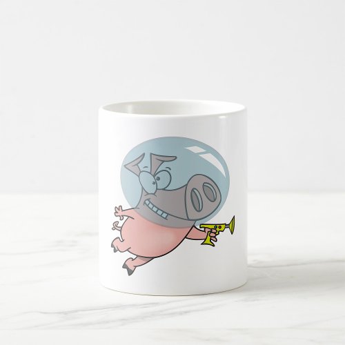 Space Pig Astronaut With A Phaser Coffee Mug